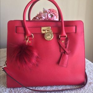 New Michael Kors Ruby Red Large Hamilton